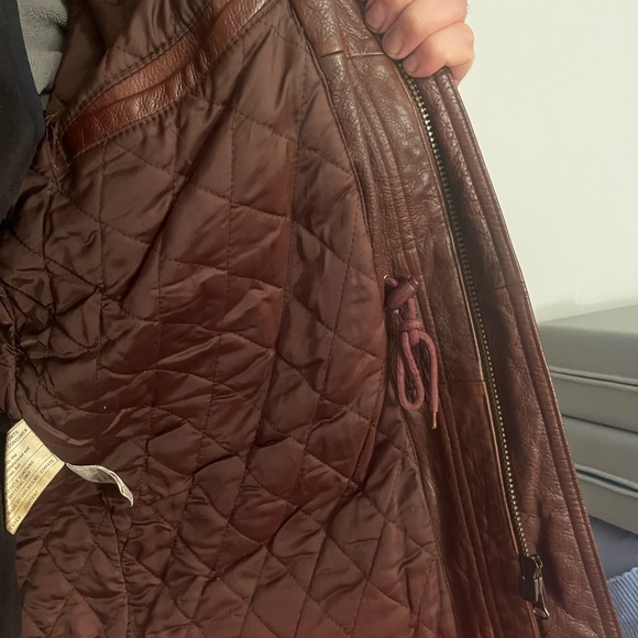 Vintage Genuine leather vintage mens jacket size L - Picture 4 of 12